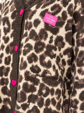 Zwillingsherz OVERSIZED CARDIGAN "LEO LOVE" - Beige