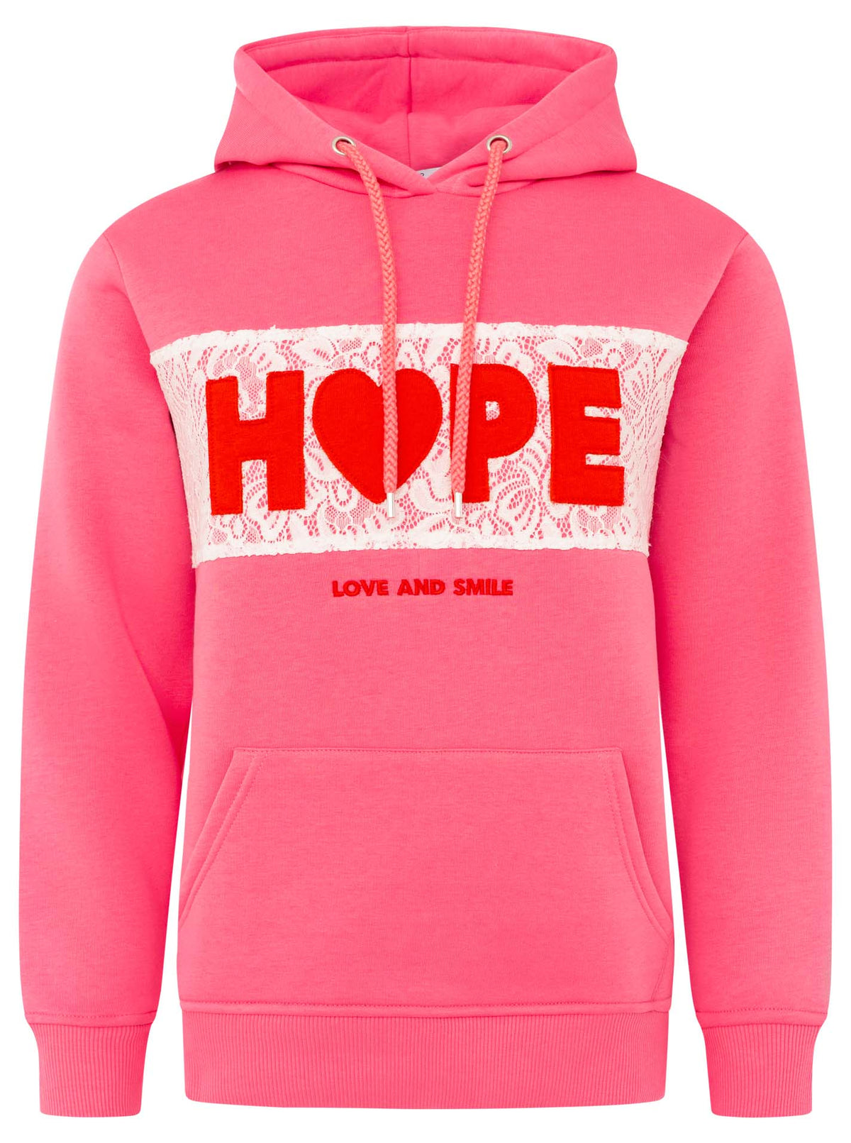 Zwillingsherz - Hoodie "Hope" - Neonpink