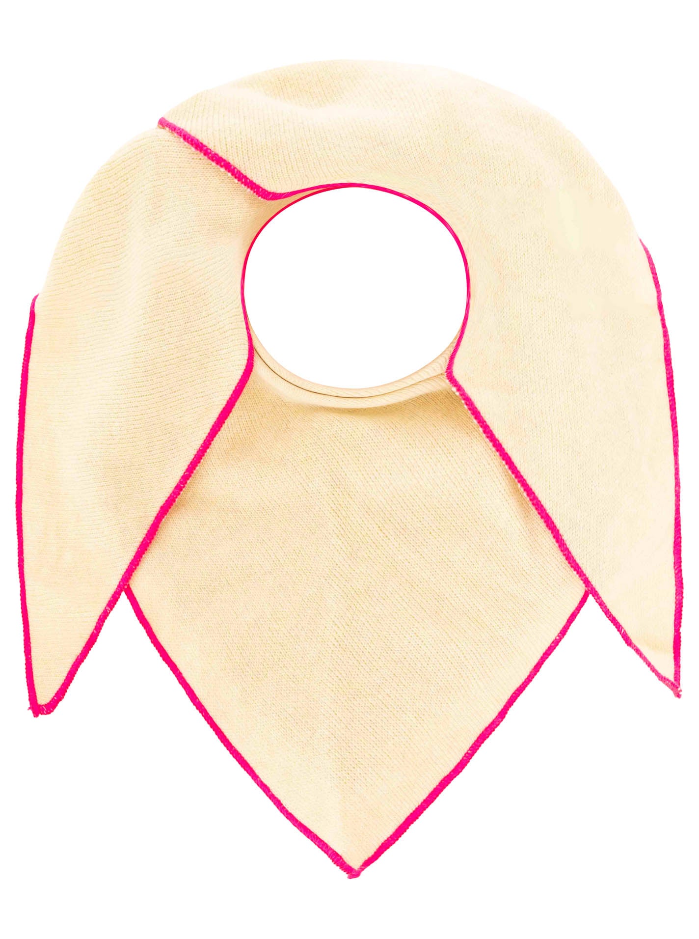 Zwillingsherz Dreieckstuch Cashmere Mix Neon Line Hellbeige