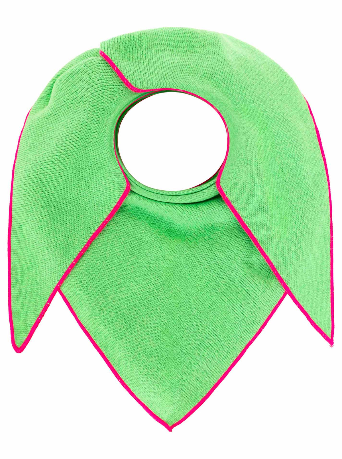 Zwillingsherz Dreieckstuch Cashmere Mix Neon Line Neongrün