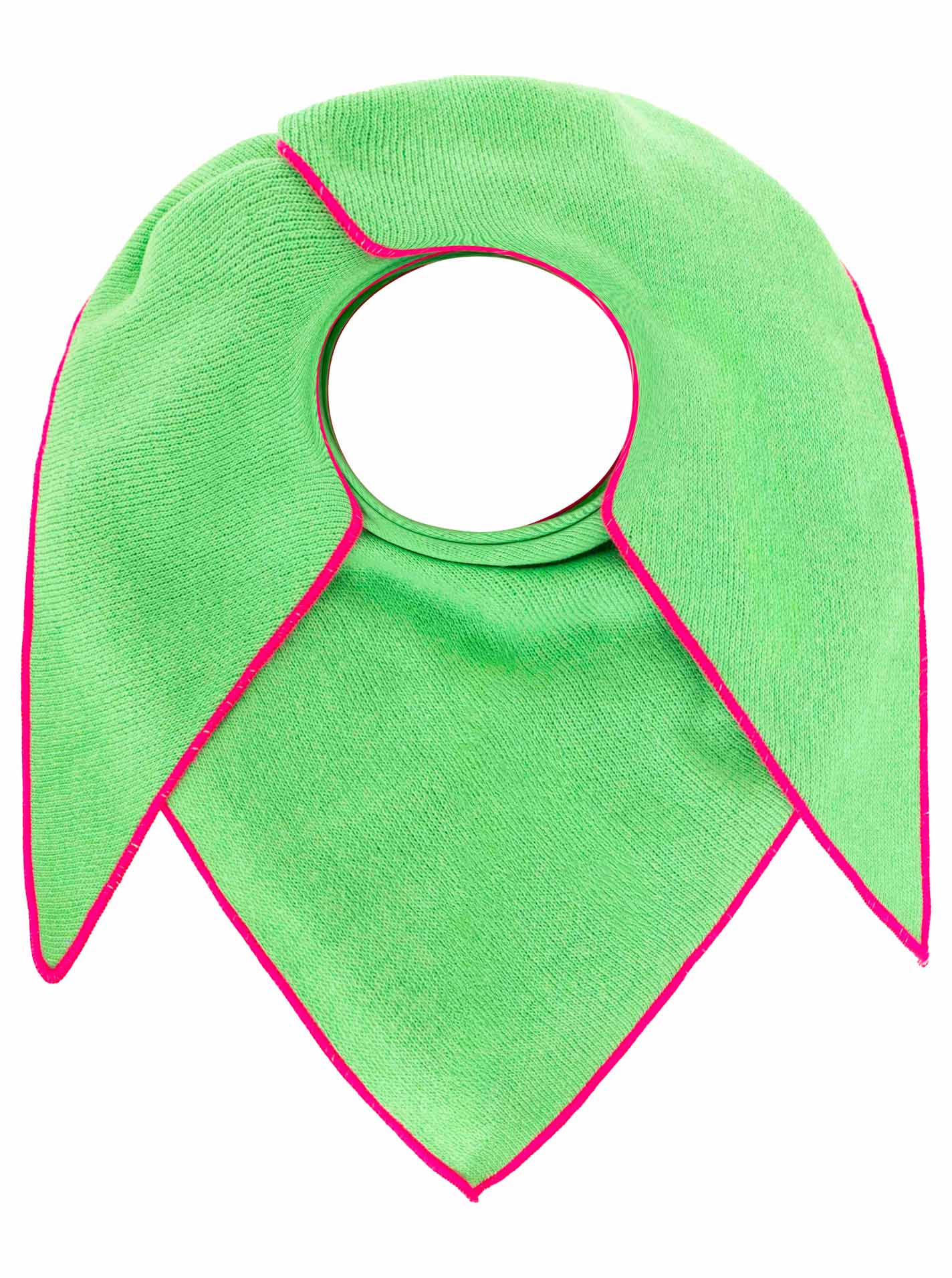 Zwillingsherz Dreieckstuch Cashmere Mix Neon Line Neongrün
