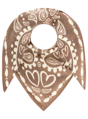 Zwillingsherz Kaschmir Dreieckstuch "Paisley" (100% Cashmere) - Taupe