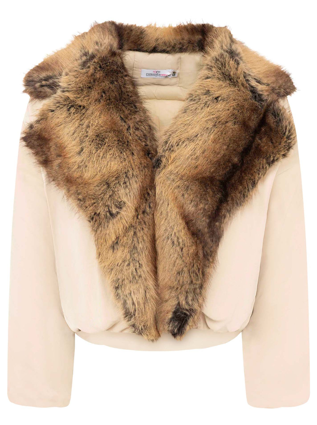 Zwillingsherz - Bomberjacke "COZY Fur" - Beige