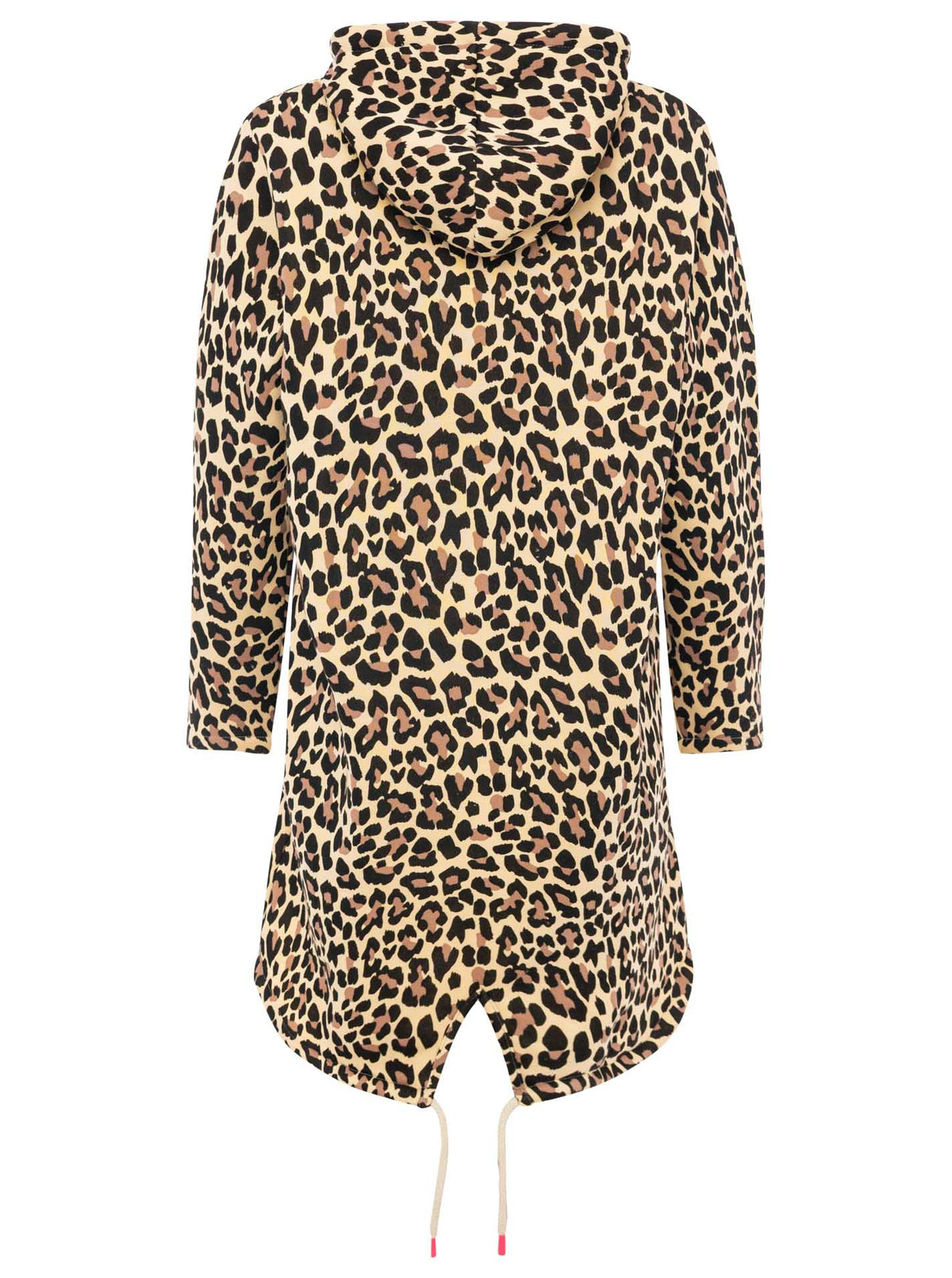 Zwillingsherz - Hoodiemantel "Leo Allover" - Beige/Schwarz