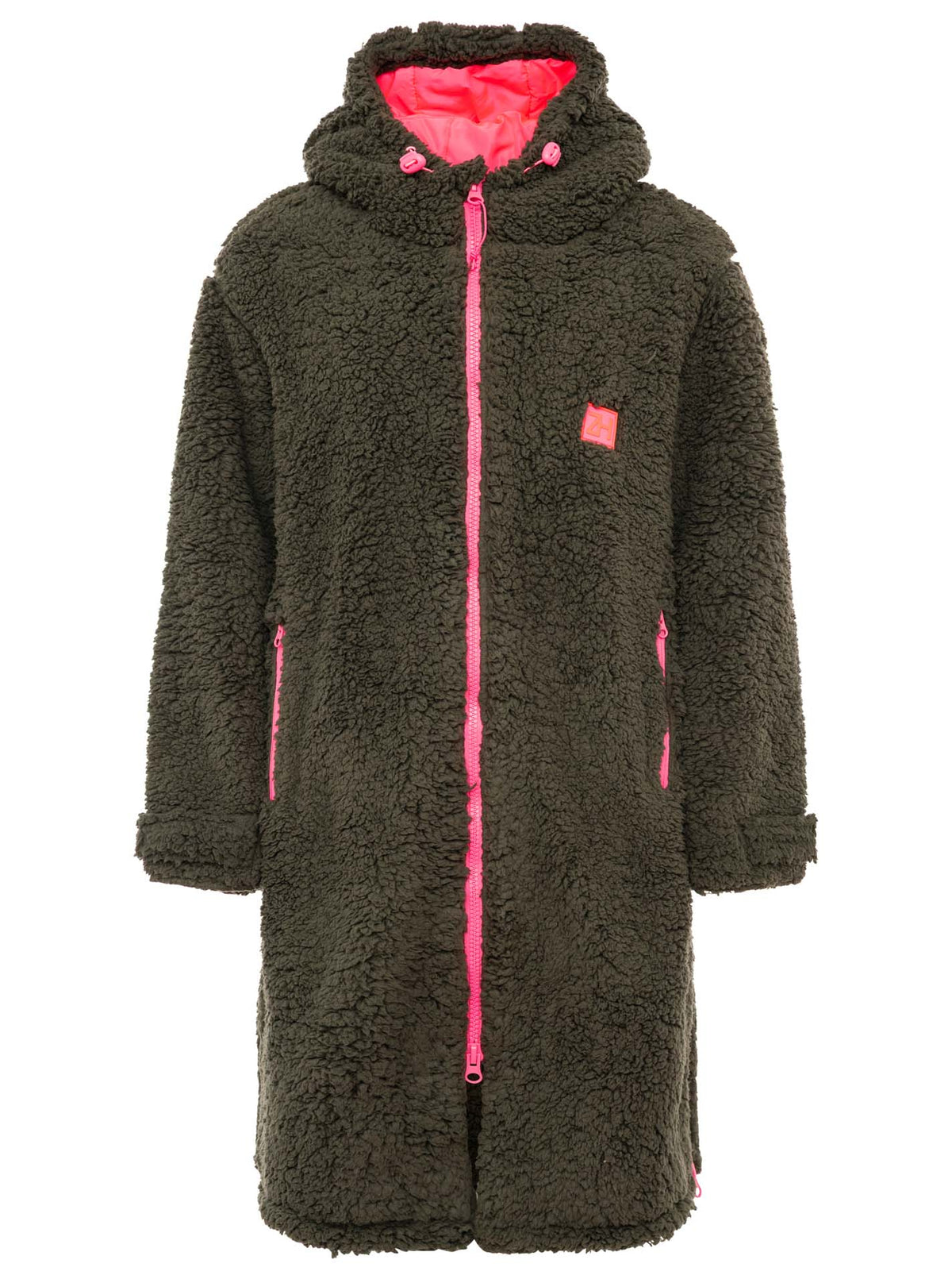 Zwillingsherz Windjacke Teddy Inside Out - Khaki