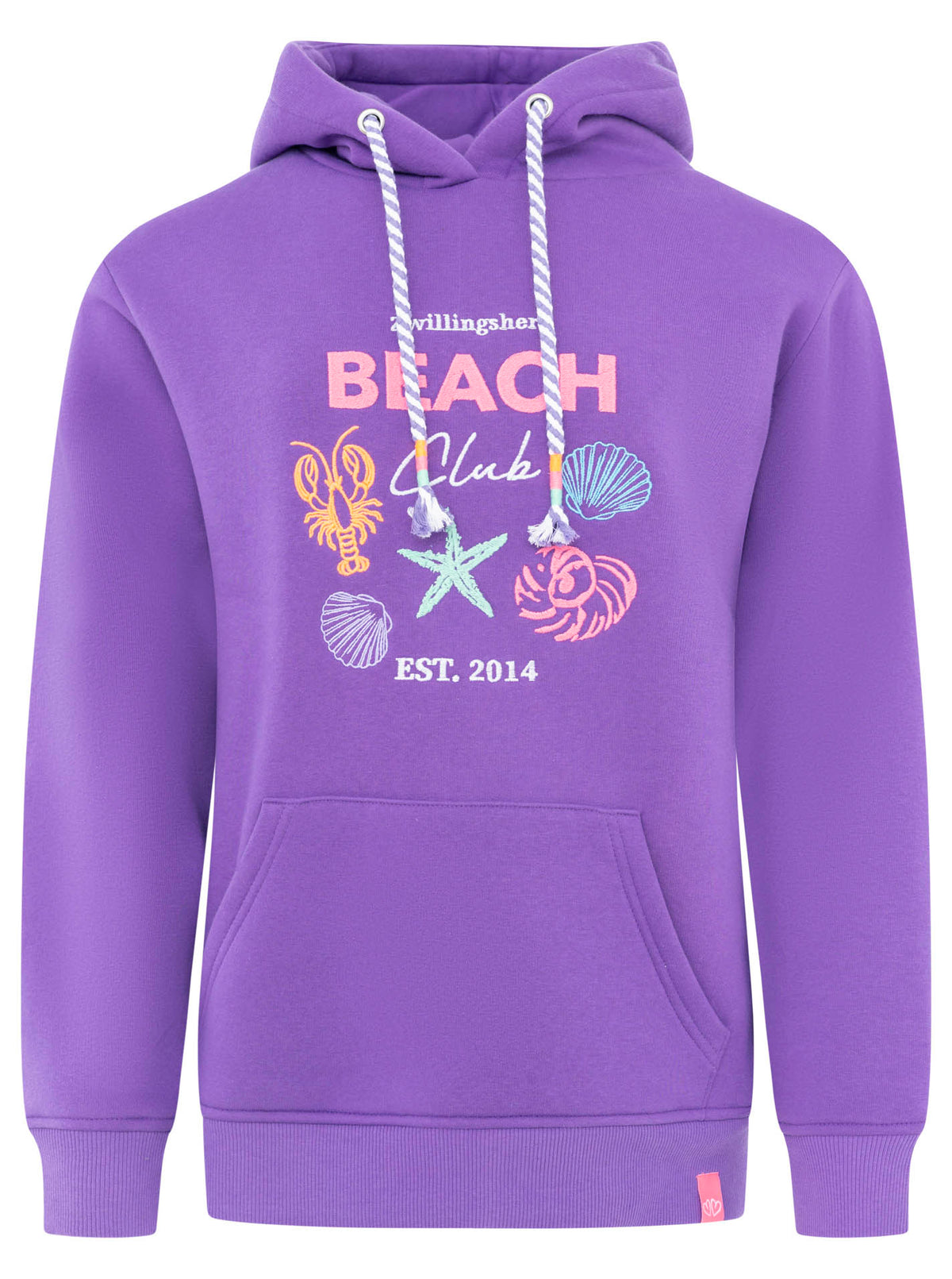 Zwillingsherz - Hoodie "Beach Club" - Lila