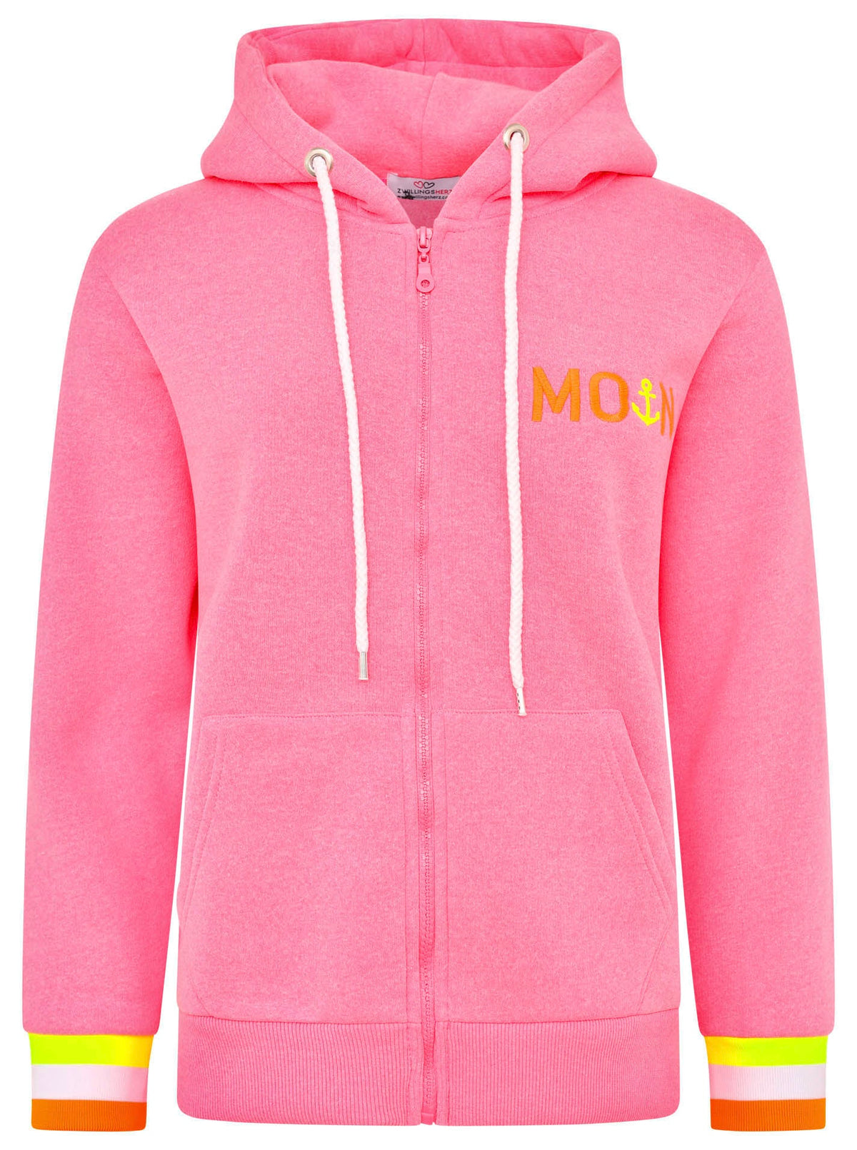 Zwillingsherz - Moin Sweat Zipper/Jacke - Neon Pink