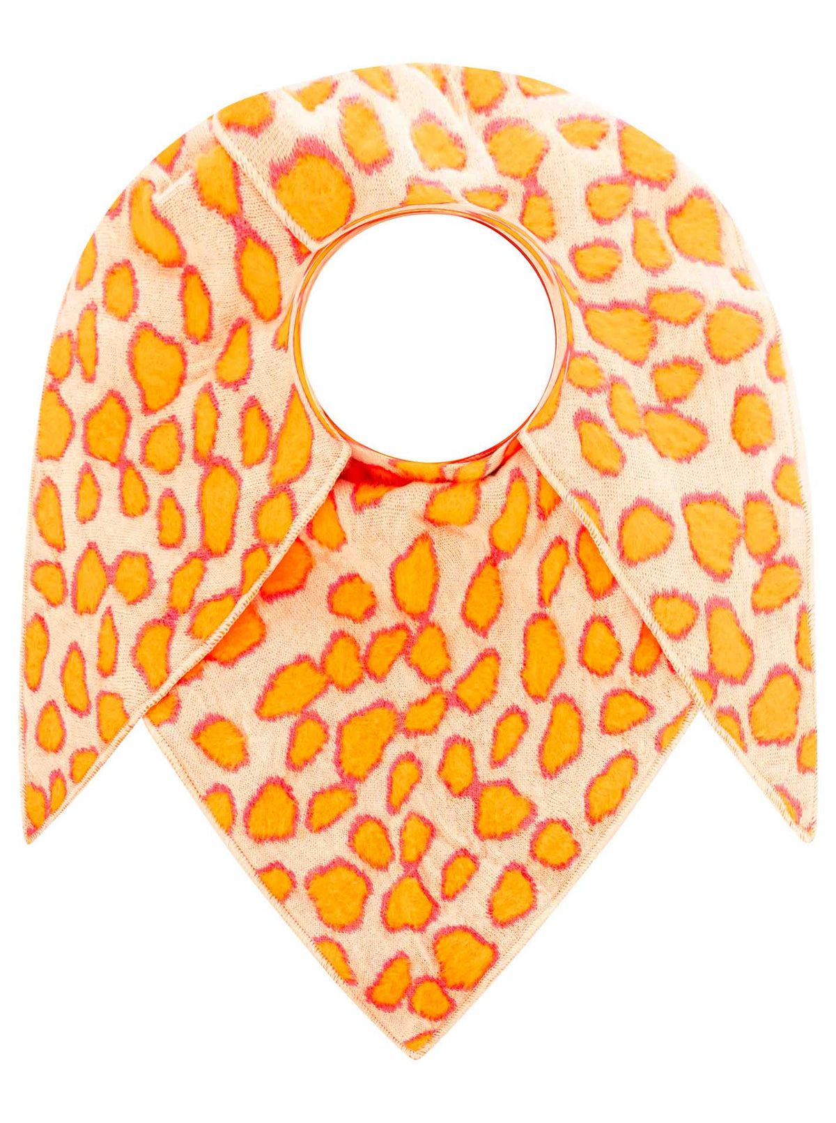 Zwillingsherz - Dreieckstuch BW "Neon Dots" - Neonorange