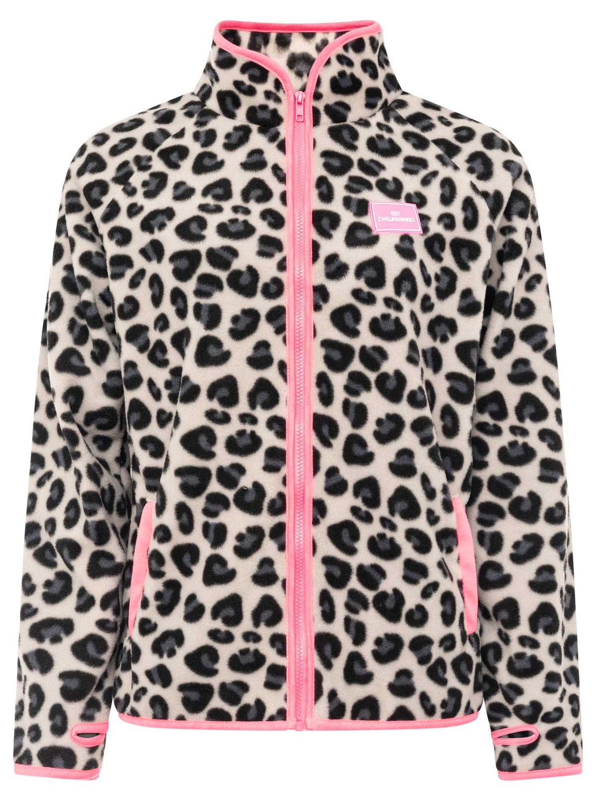 Zwillingsherz - Teddy Fleece Zipper "Leo" - Grau