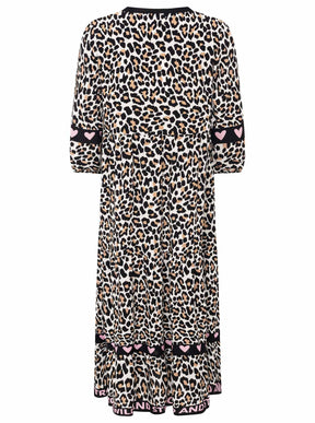 Zwillingsherz - Maxi Kleid Classic Leo - Beige/Schwarz