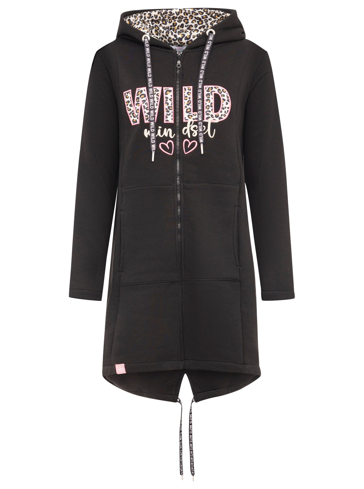 Zwillingsherz - Hoodiemantel "Leo Wild Mindset - Schwarz (NEU)