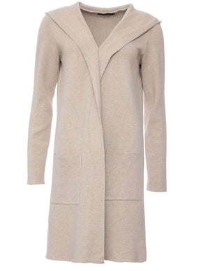 Zwillingsherz Strickjacke Kapuze Janina - Beige