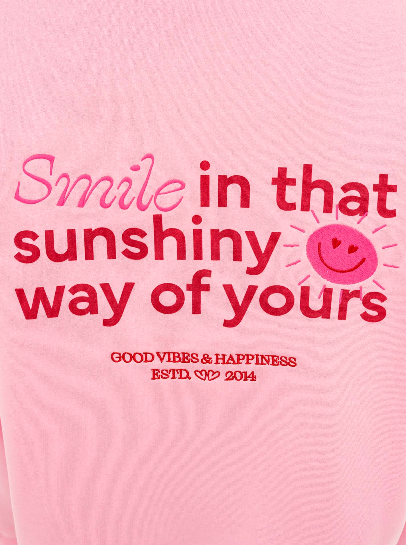 Zwillingsherz - Hoodie "Good Vibes - Happiness" - Pink