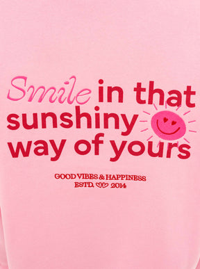 Zwillingsherz - Hoodie "Good Vibes - Happiness" - Pink