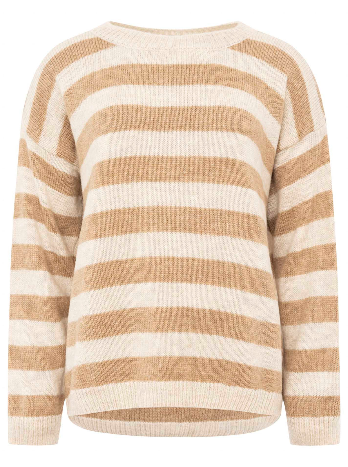 Zwillingsherz - Pullover Streifen Traum - Beige/Creme