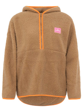 Zwillingsherz - Teddy Hoodie "ZH" - Taupe