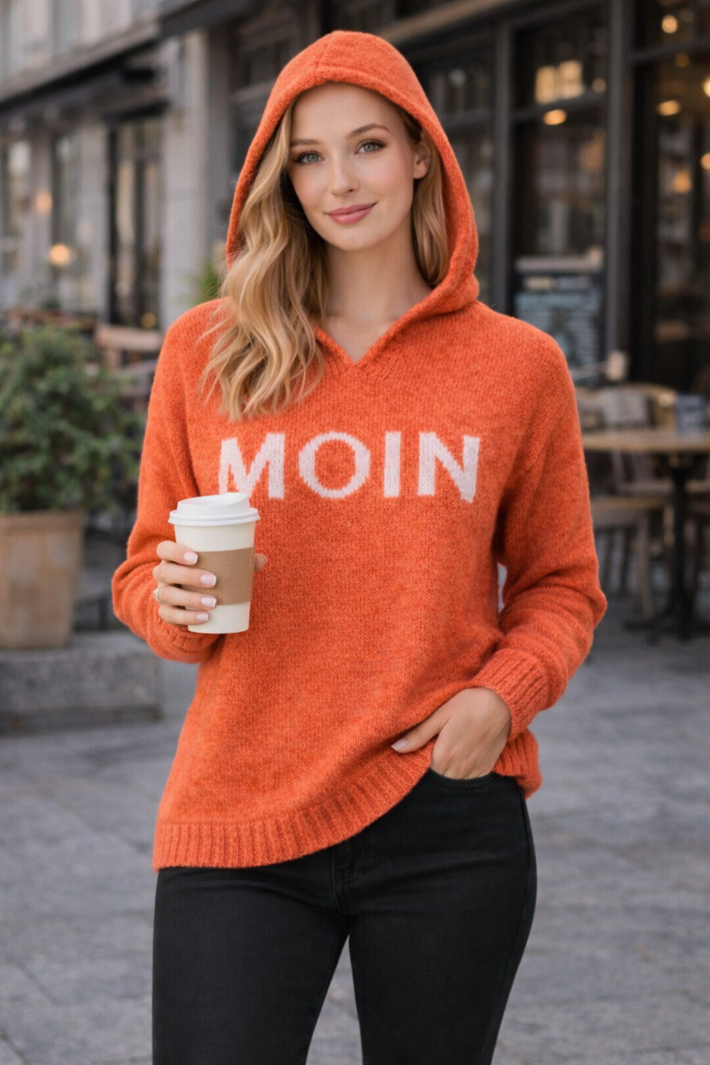 Flair Comfort - Hoodie "Moin" - Orange