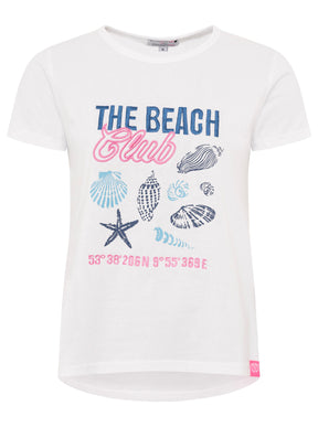 Zwillingsherz - T-Shirt "The Beach Club" - Weiß