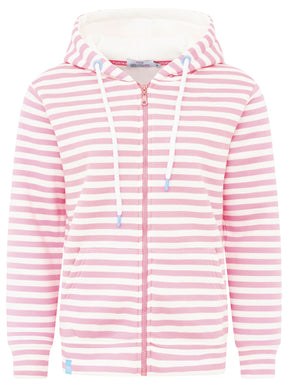 Zwillingsherz - Hoodiejacke Streifen Moin - Pink