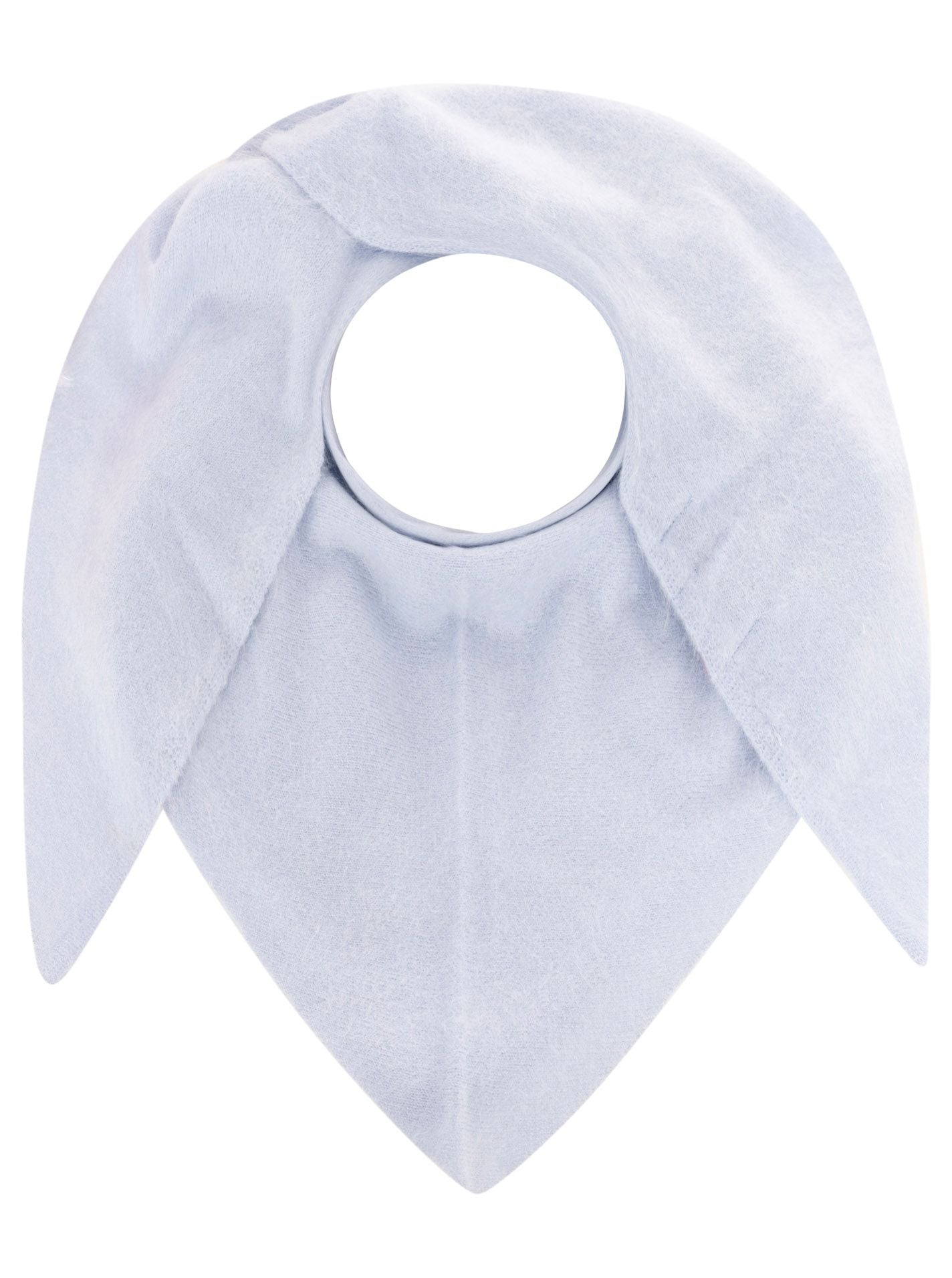 Zwillingsherz - 100% Kaschmir XXL Dreieckstuch "Brushed" - Hellblau