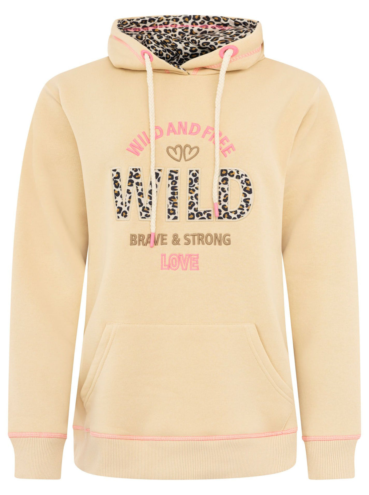 Zwillingsherz - Hoodie "Wild & Free" - Beige