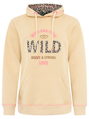 Zwillingsherz - Hoodie "Wild & Free" - Beige