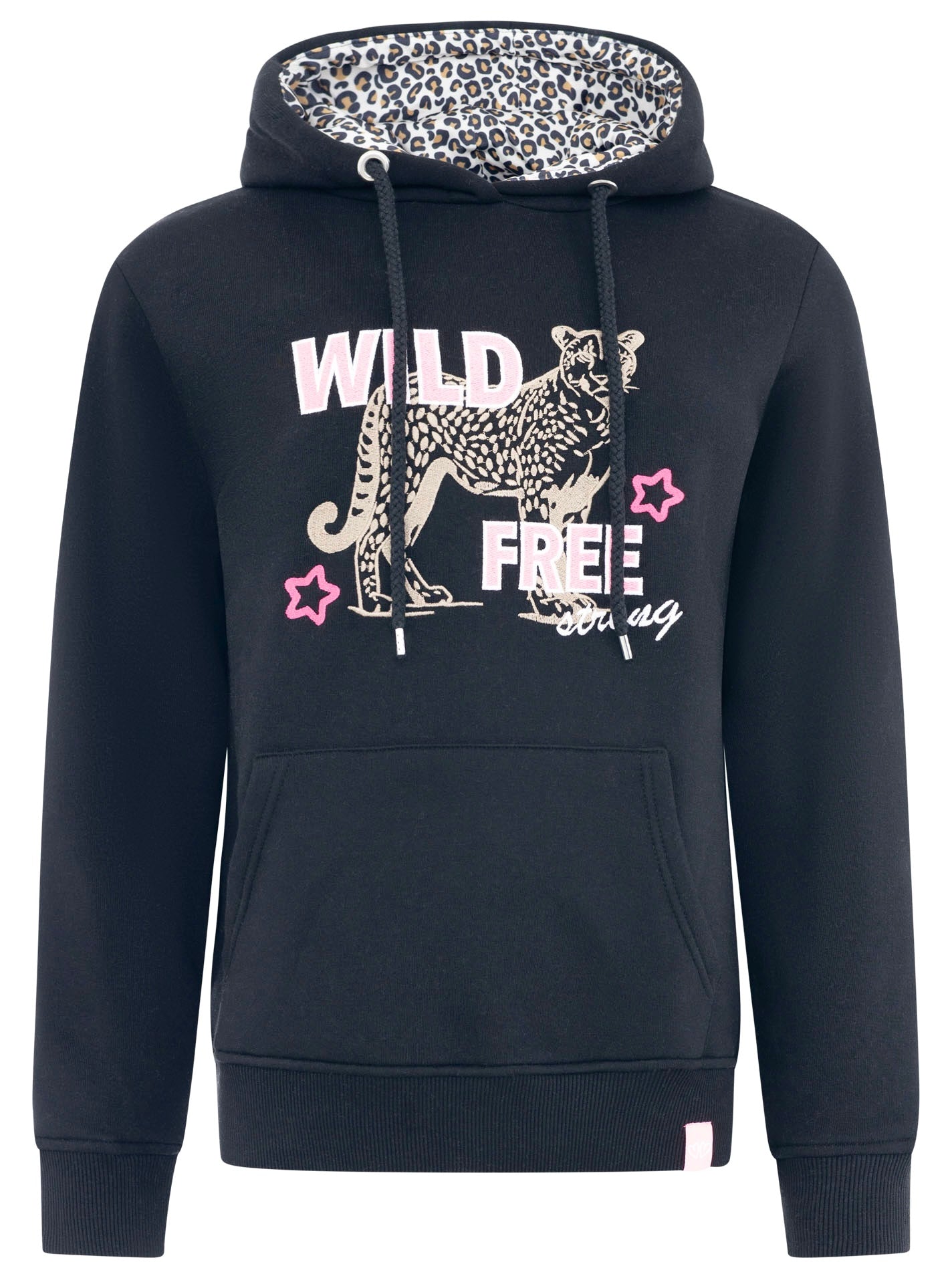 Zwillingsherz - Hoodie/Sweatshirt "Wild Free" - Schwarz