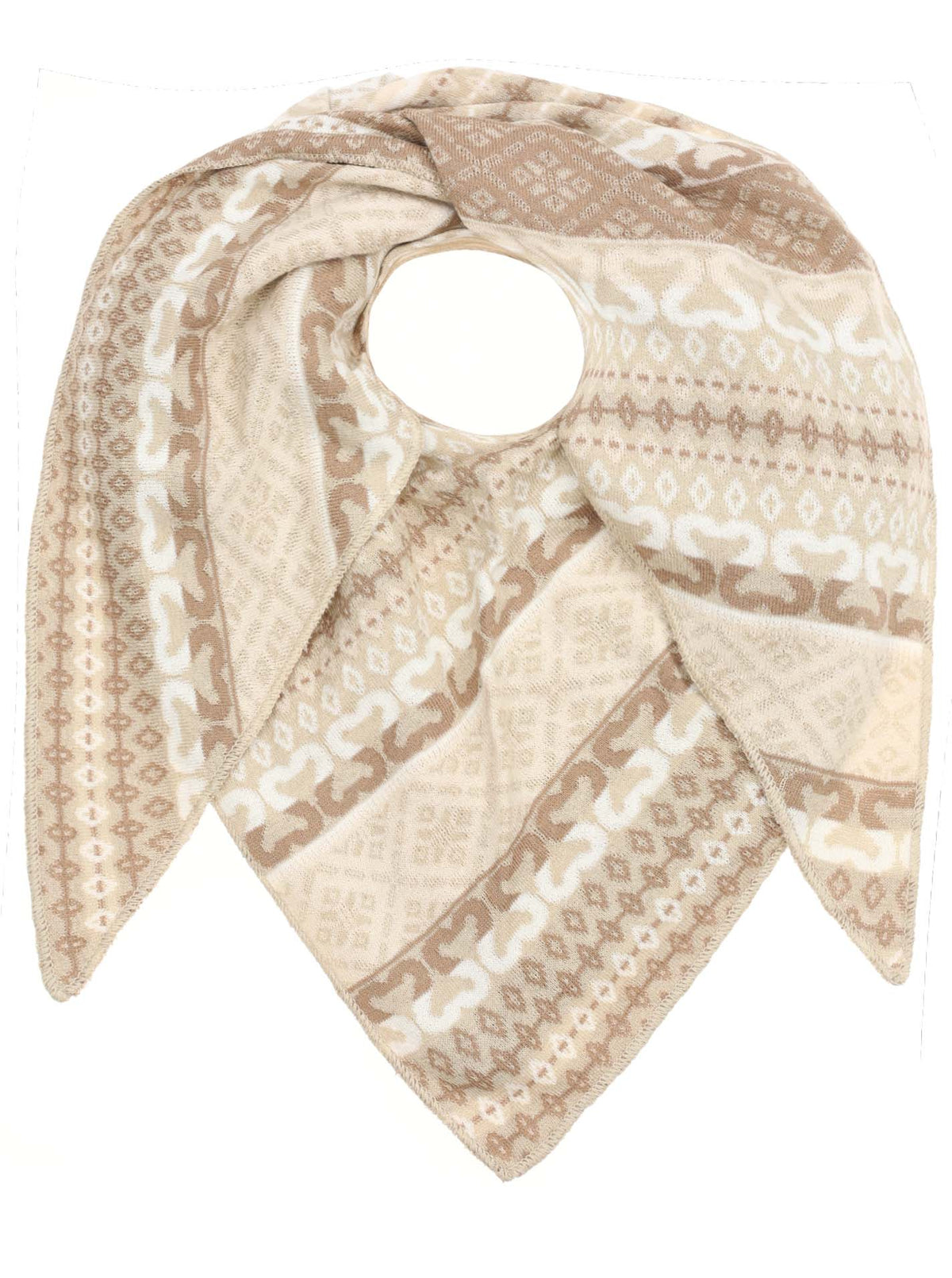 Zwillingsherz - Dreieckstuch/Schal "Rio" Baumwolle - Beige