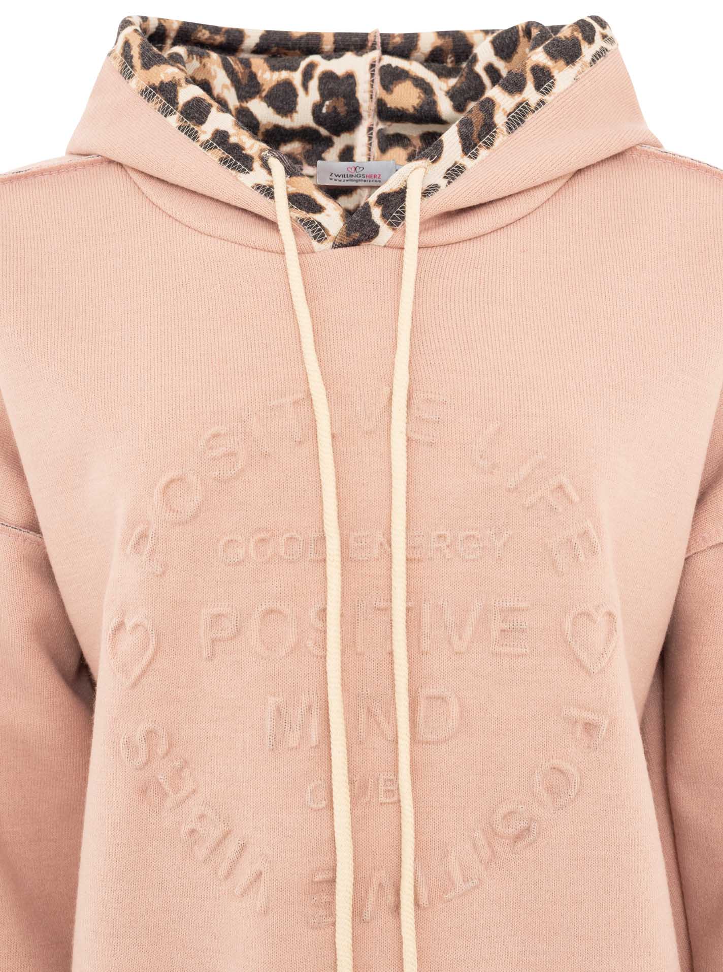 Zwillingsherz  Hoodie Doubleface "Leo" - Rosa