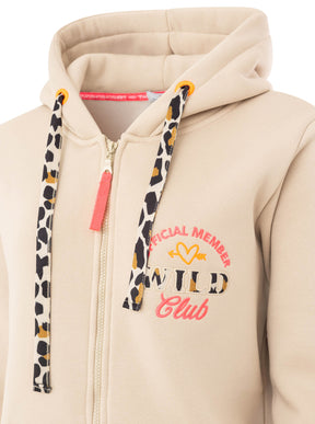Zwillingsherz - Hoodiejacke "Wild Club" - Beige