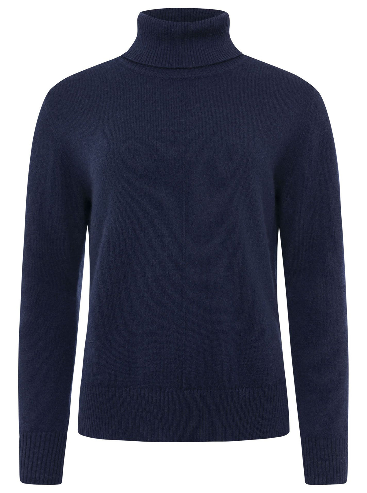 Zwillingsherz 100% Kaschmir Rollkragen Pullover - Dunkelblau