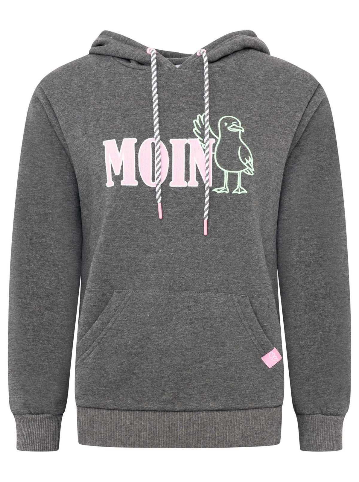 Zwillingsherz - Hoodie "Moin Möwe" - Grau