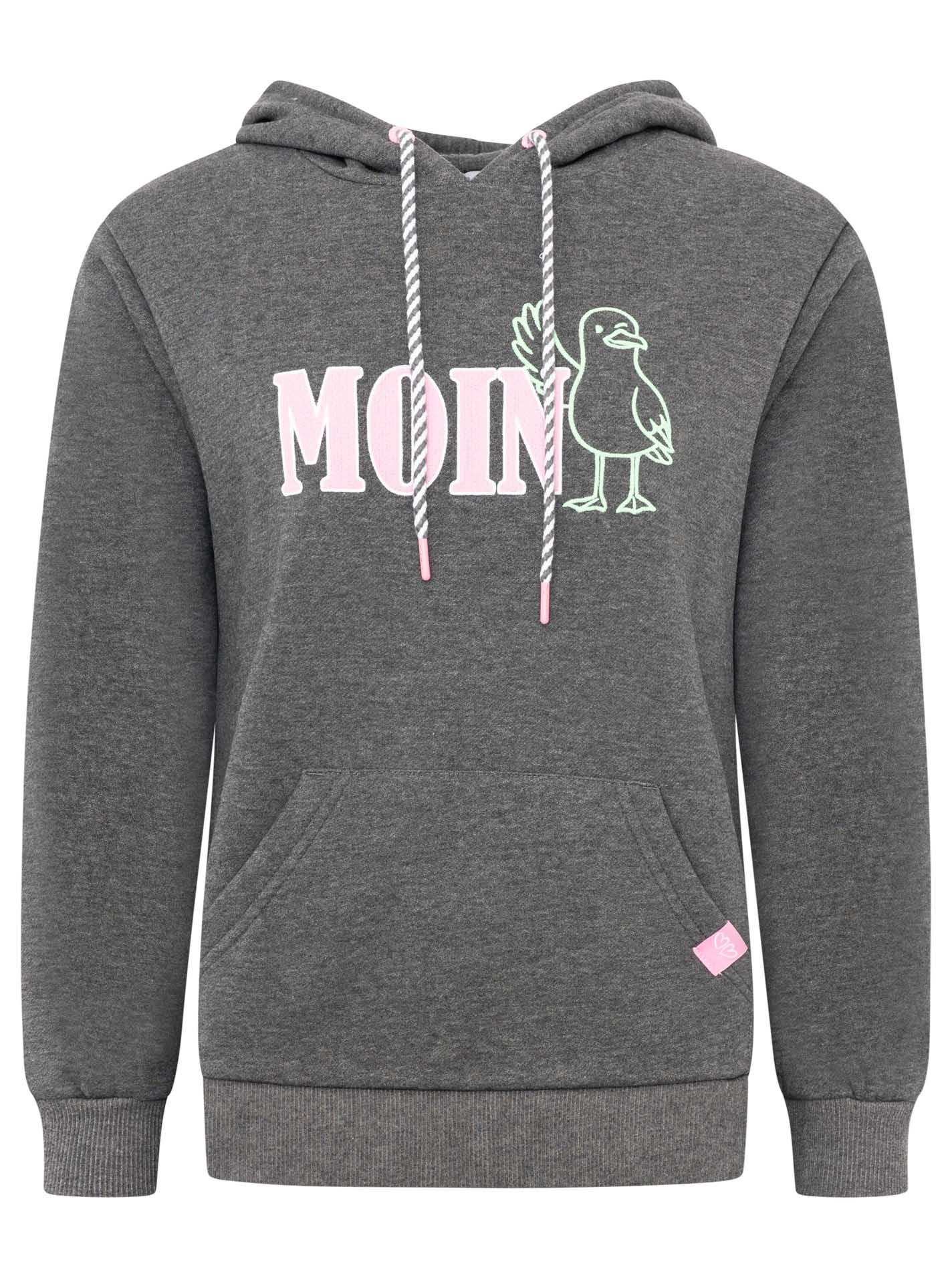 Zwillingsherz - Hoodie "Moin Möwe" - Grau