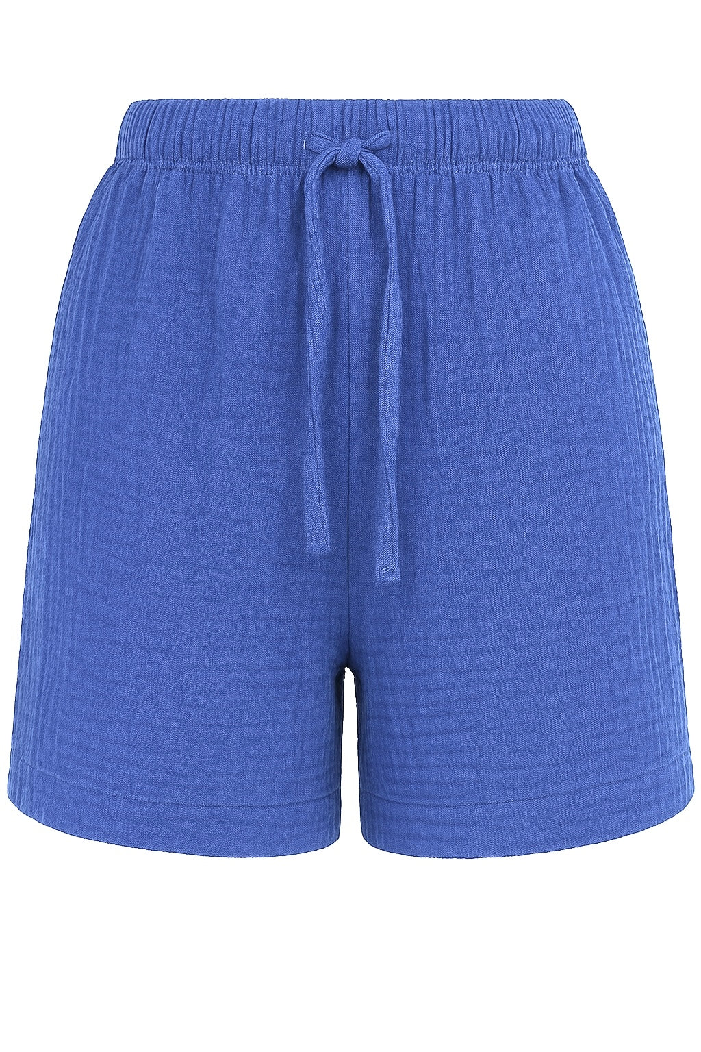 Natürliche Musselin Shorts - Royalblau