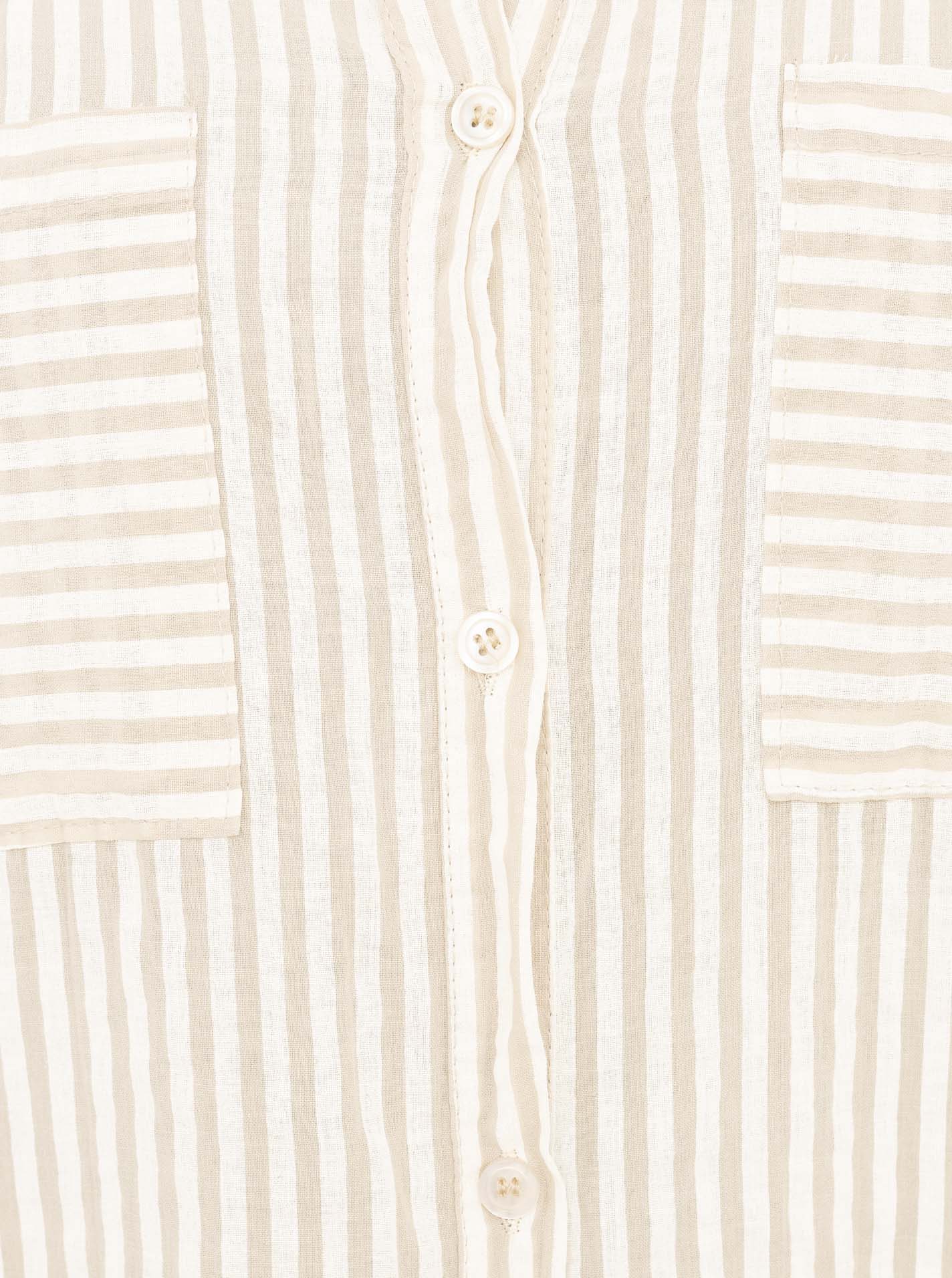Zwillingsherz - Longbluse Kida (Streifen) - Beige