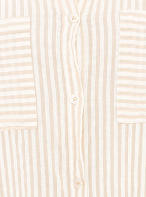 Zwillingsherz - Longbluse Kida (Streifen) - Beige