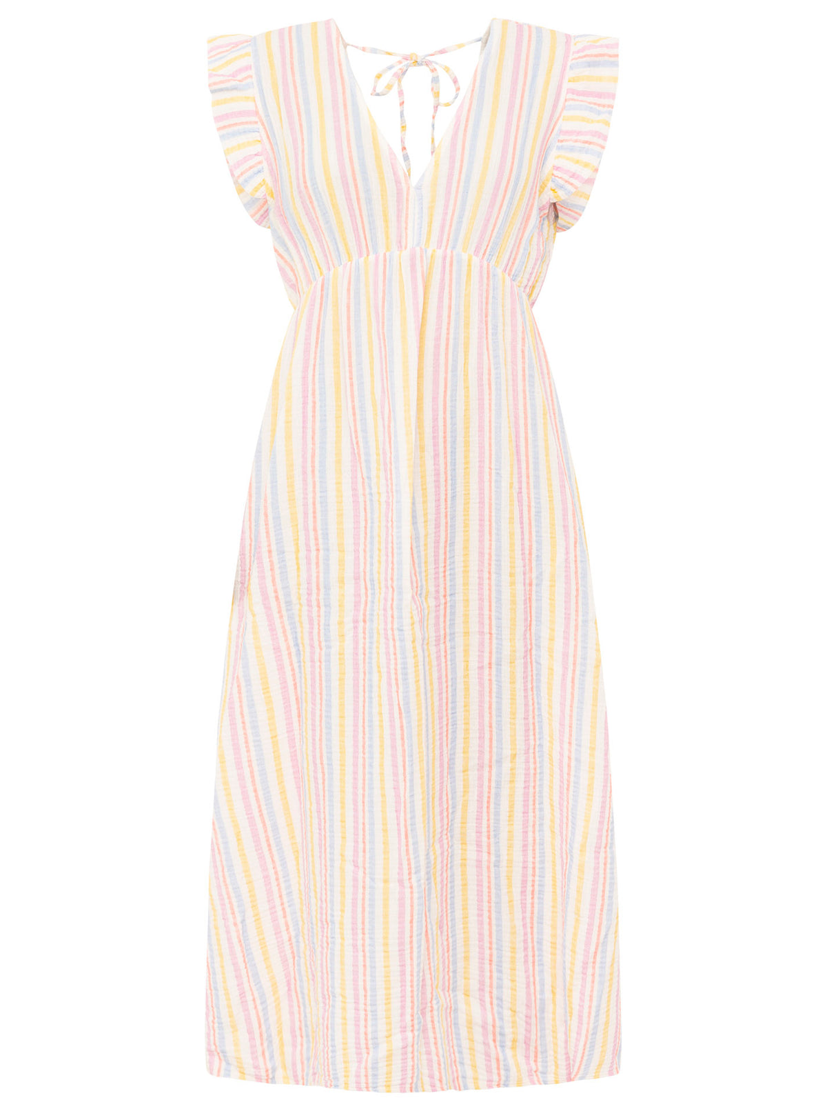 Zwillingsherz - Kleid "Sommer Streifen"  - Gelb/Rosa