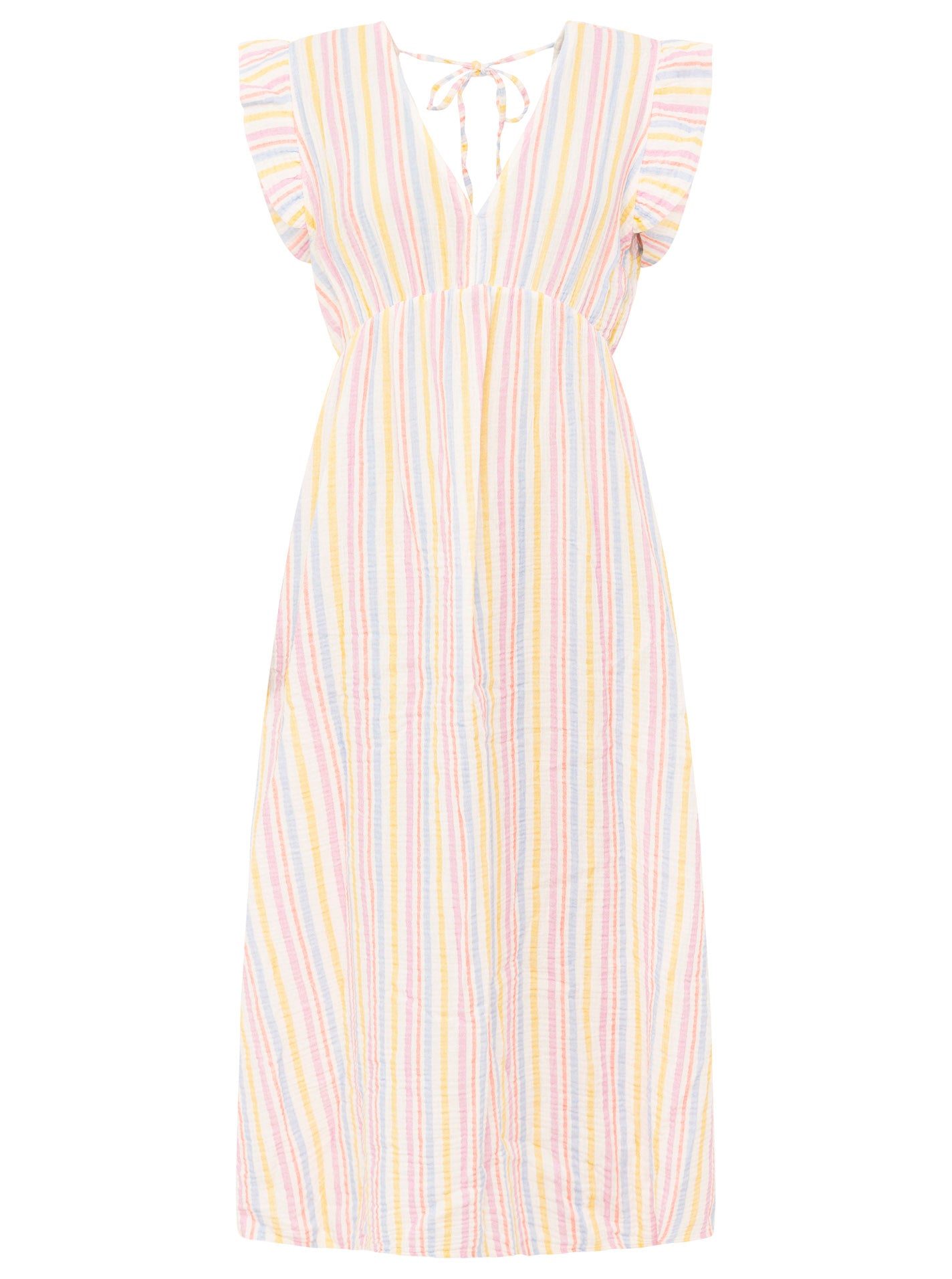 Zwillingsherz - Kleid "Sommer Streifen"  - Gelb/Rosa
