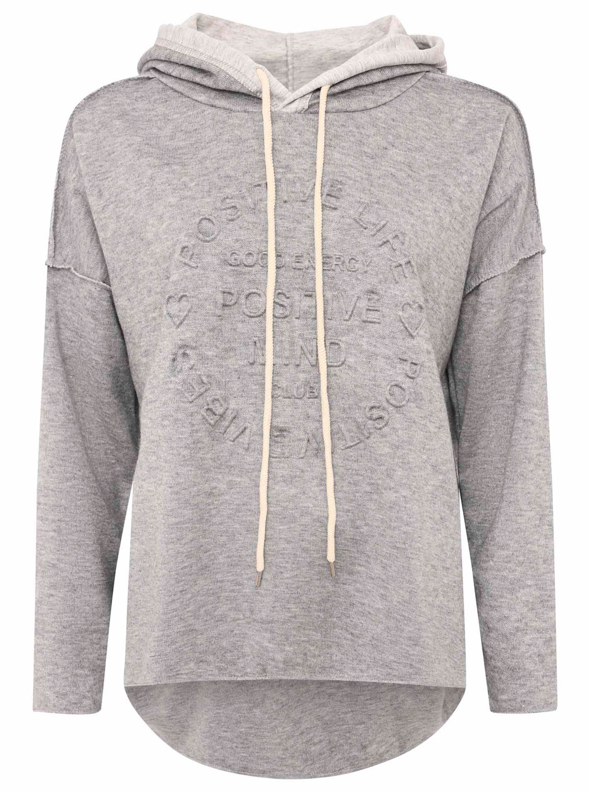Zwillingsherz - Made in Italy Hoodie "Positive Mind" - Grau