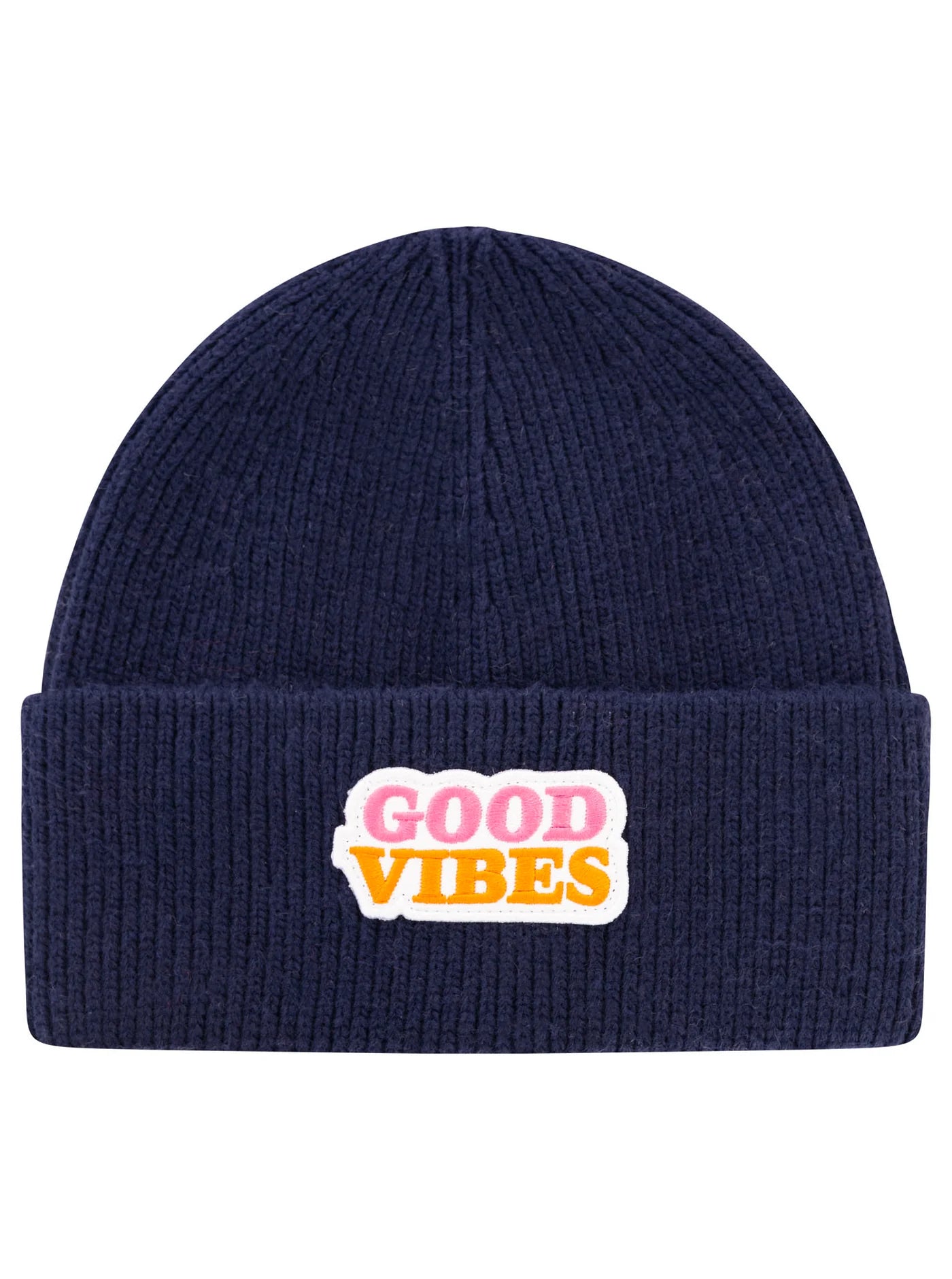 Zwillingsherz - UMSCHLAGMÜTZE WOLLMIX "GOOD VIBES" - Marine