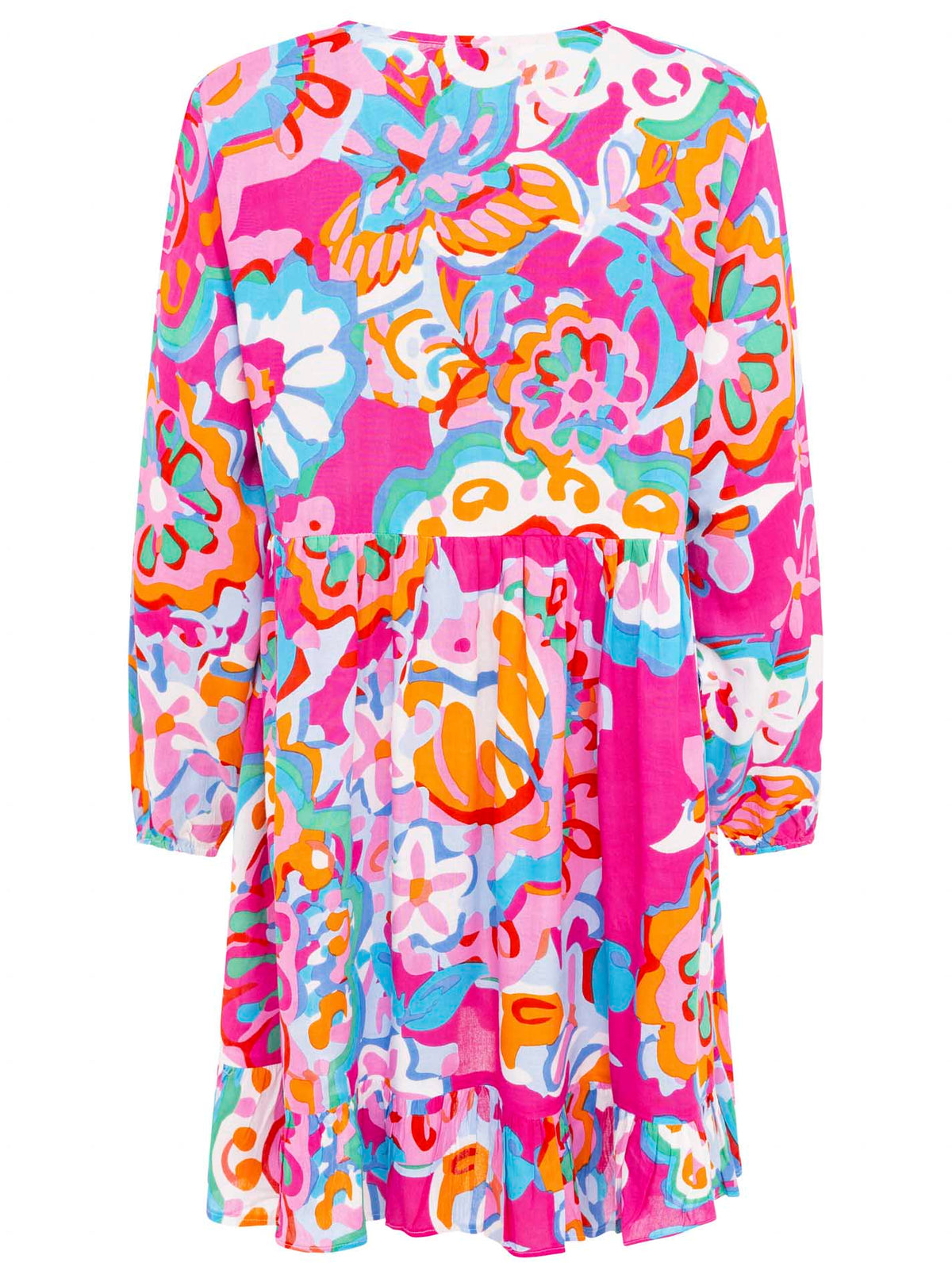 Zwillingsherz - Kleid/Tunika Flower Art - Pink/Blau