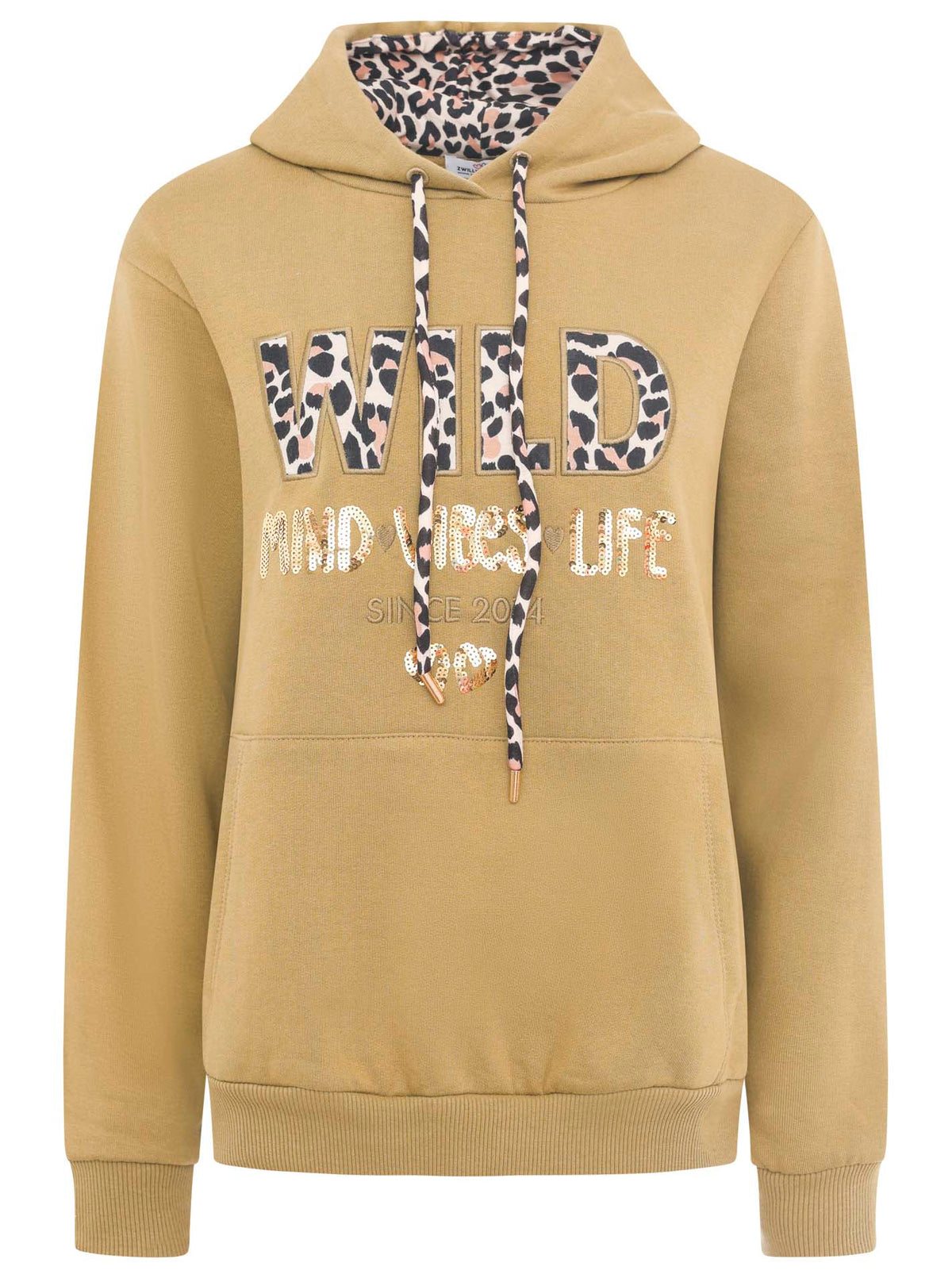 Zwillingsherz - Hoodie/Sweatshirt "Wild Mind Vibes Leo" - Khaki