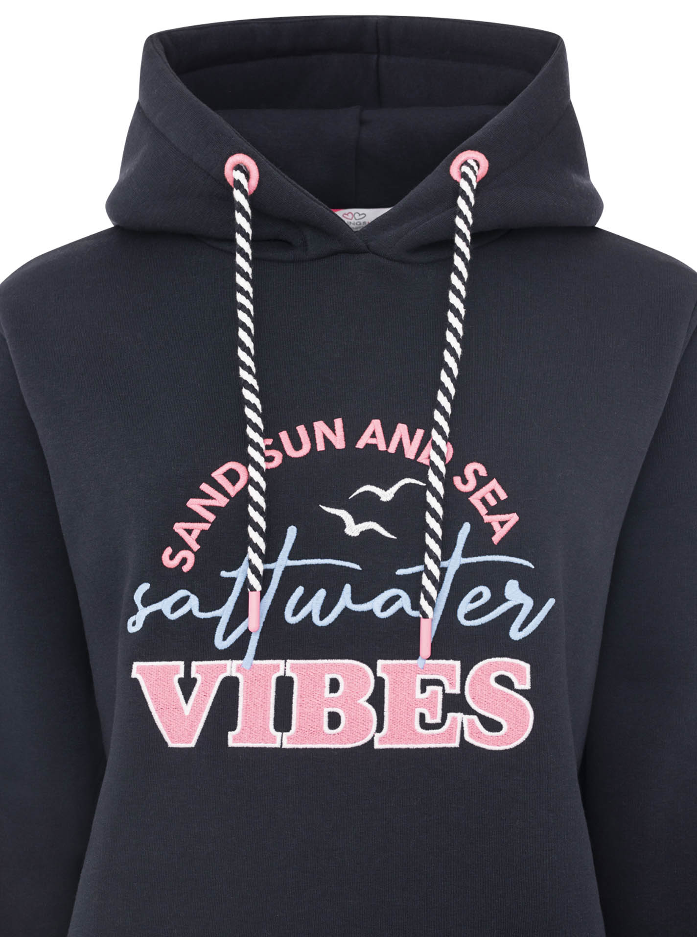 Zwillingsherz - Hoodie "Sea and Sand" - Marineblau
