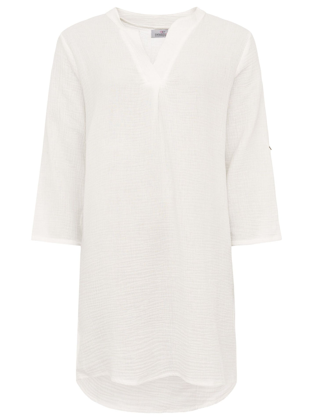 Zwillingsherz - Musselin Tunika/Kleid - Weiß