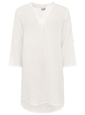 Zwillingsherz - Musselin Tunika/Kleid - Weiß