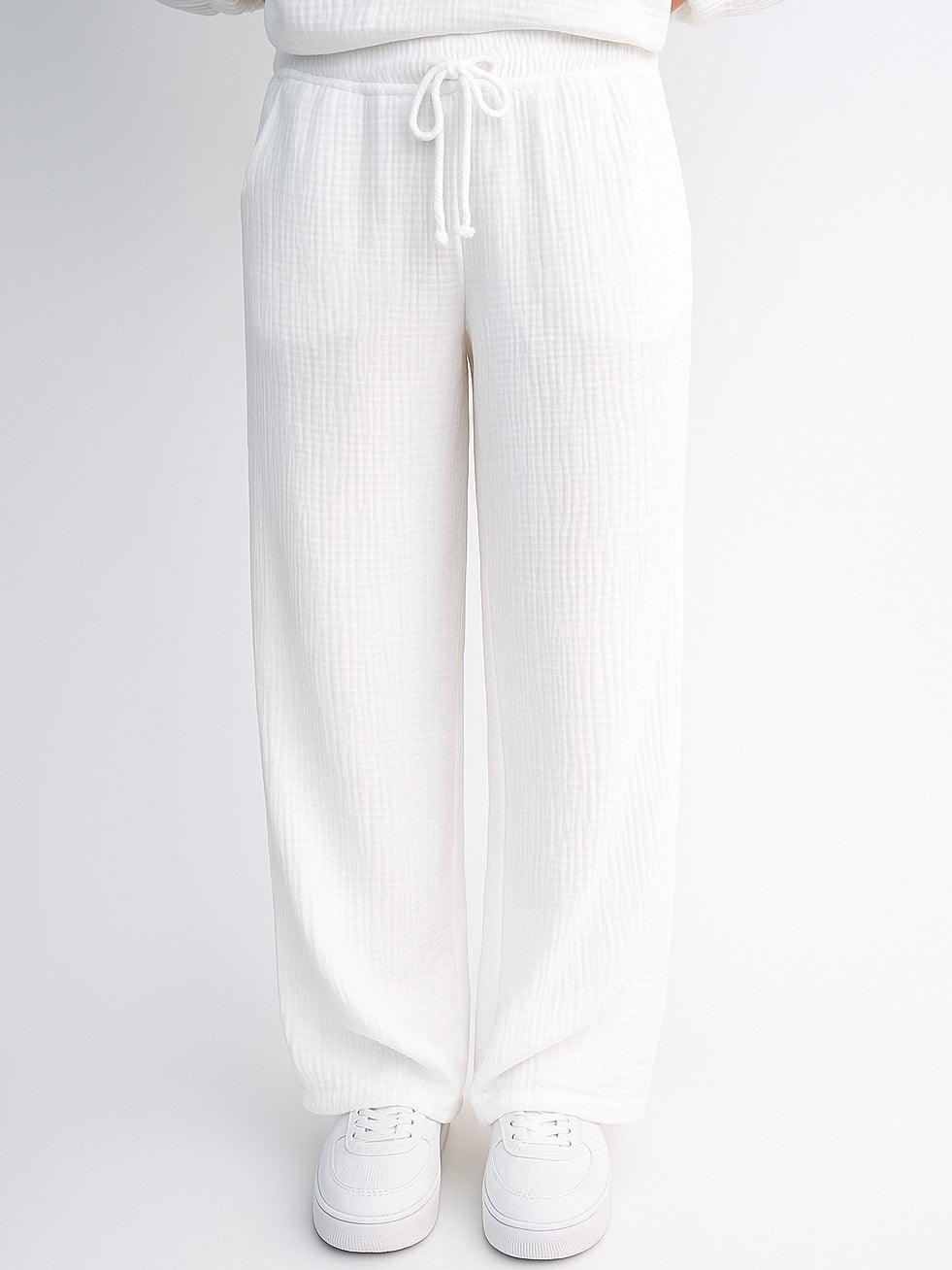 Musselin Hose - Weiß