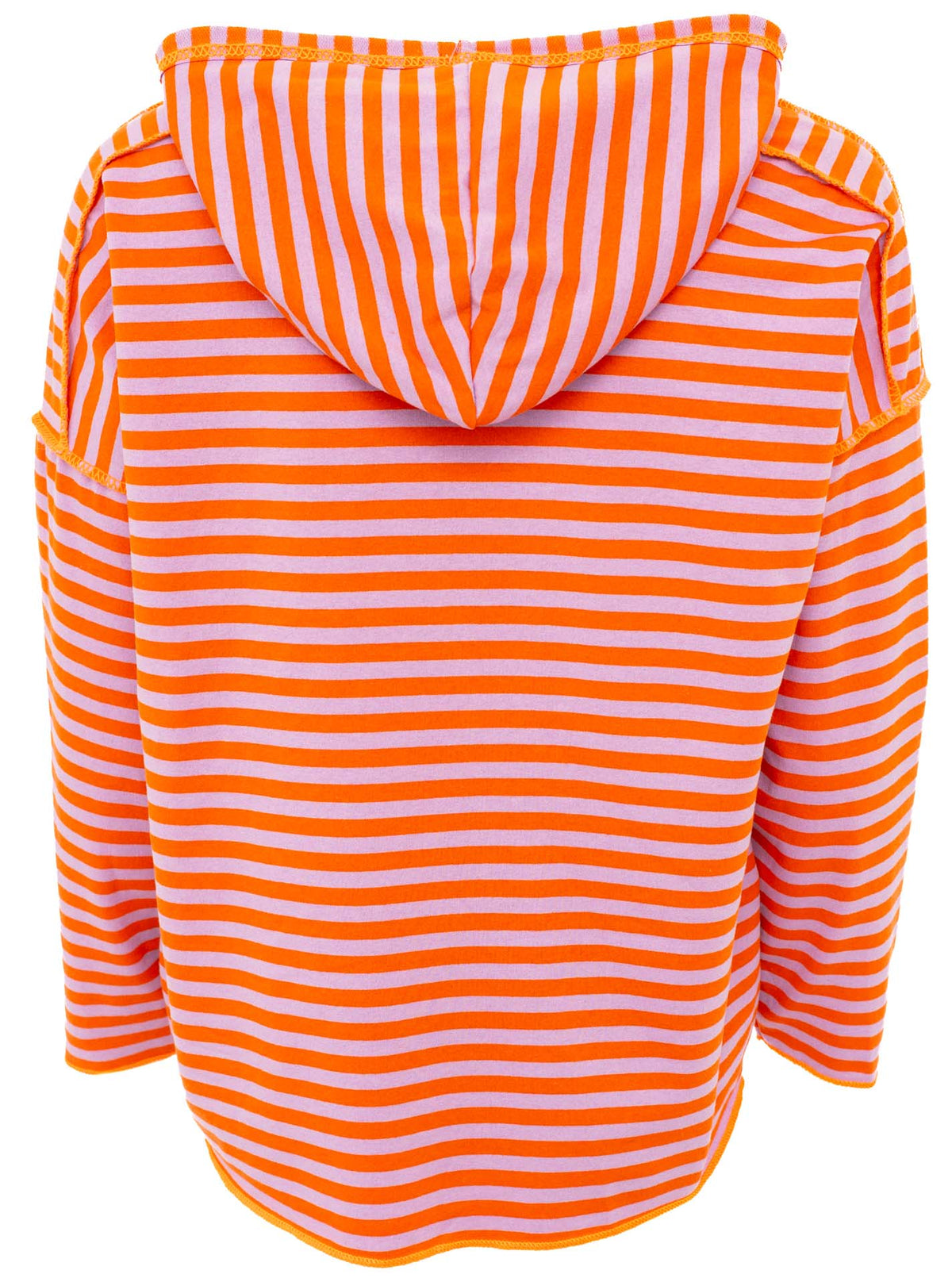 Zwillingsherz Hoodie "Neon Streifen" - Orange/Blau