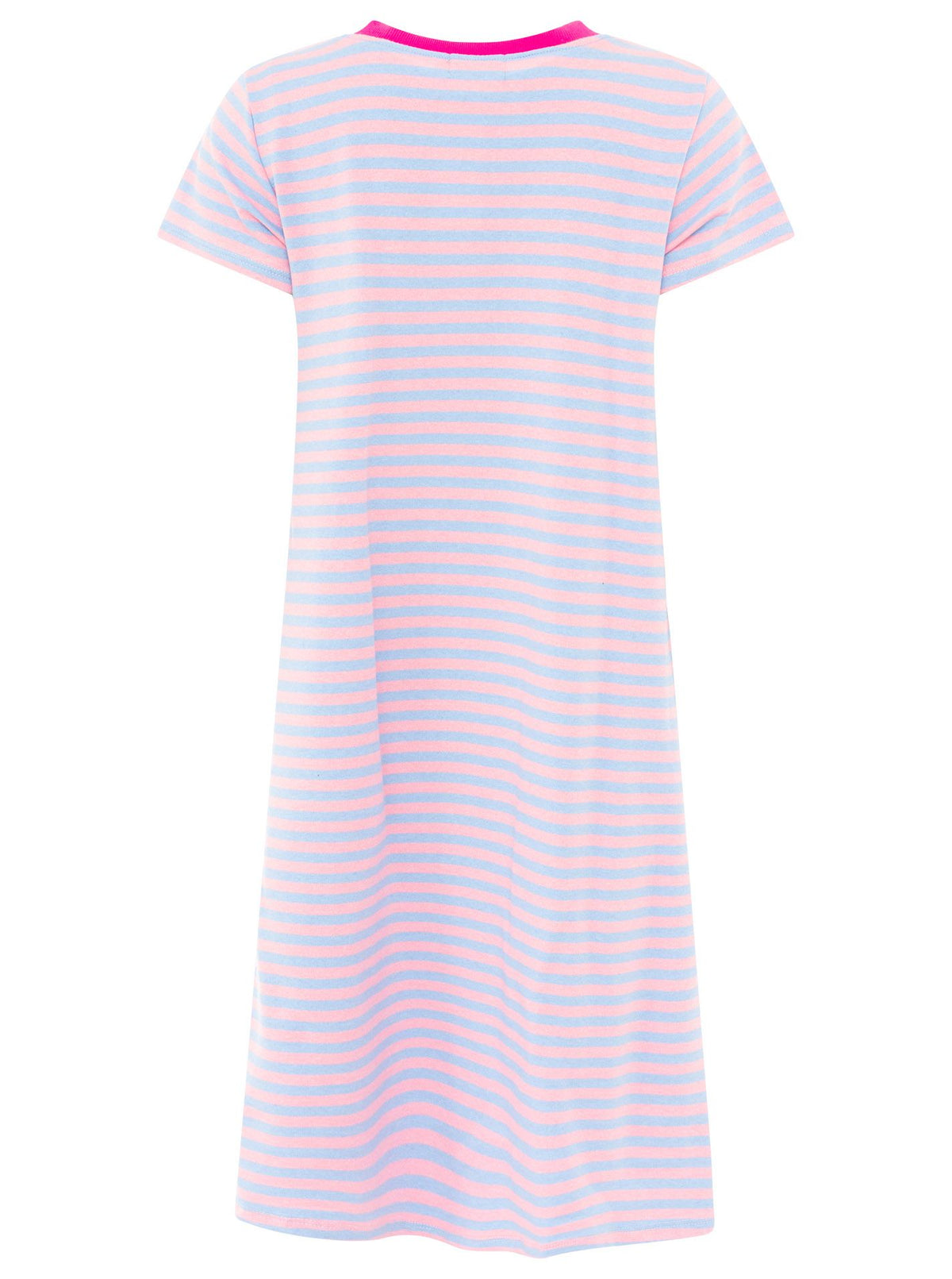 Zwillingsherz - Sweat Kleid "Neon Streifen" - Hellblau