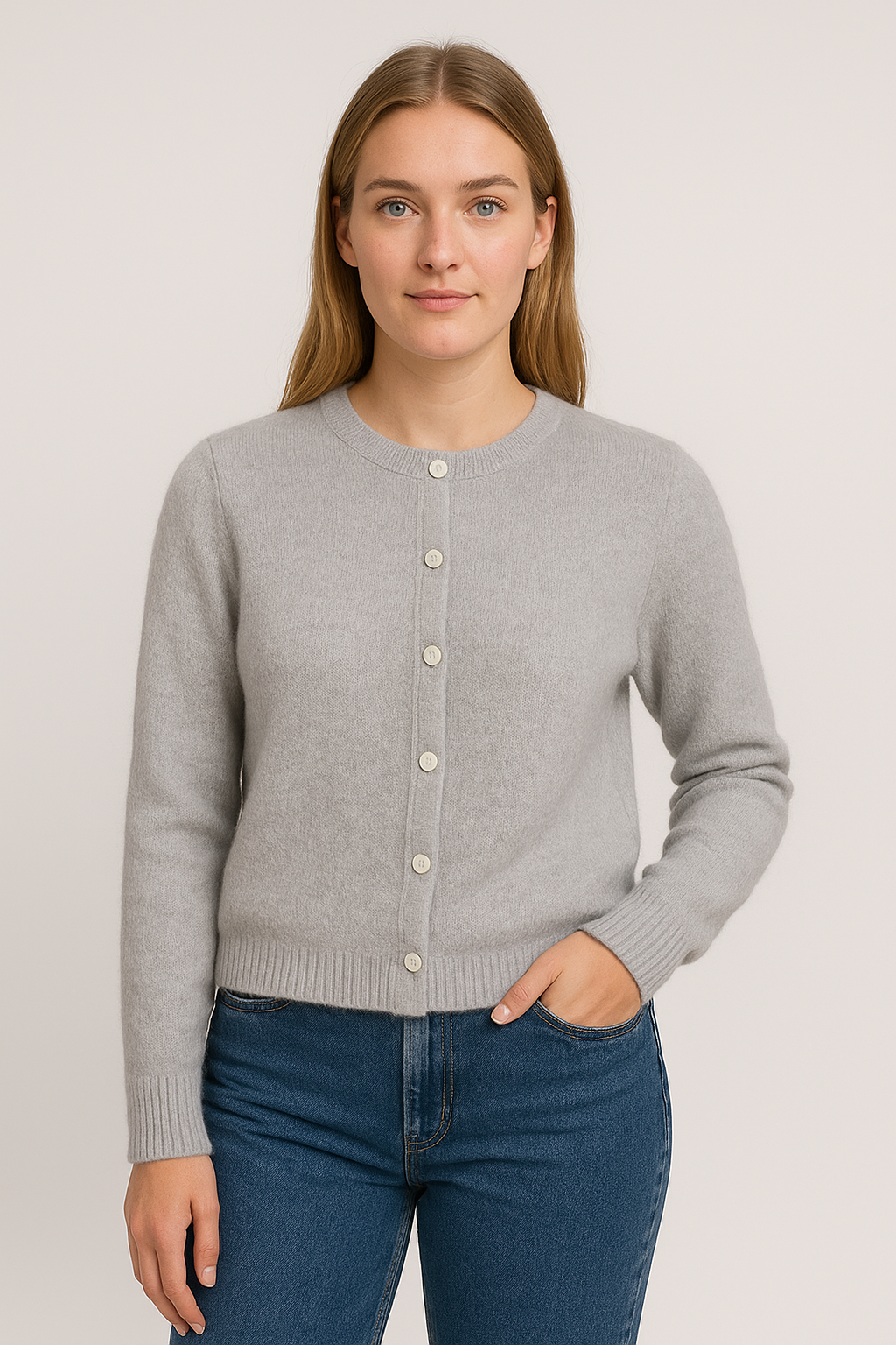Flair Comfort Style - Baby Alpaka Cardigan - Grau