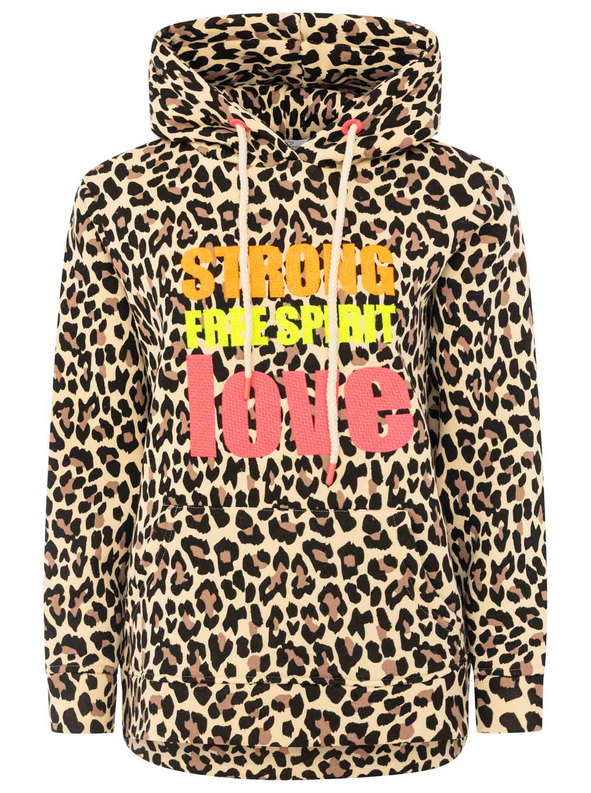 Zwillingsherz - Hoodie "Leo Strong" - Beige/Schwarz